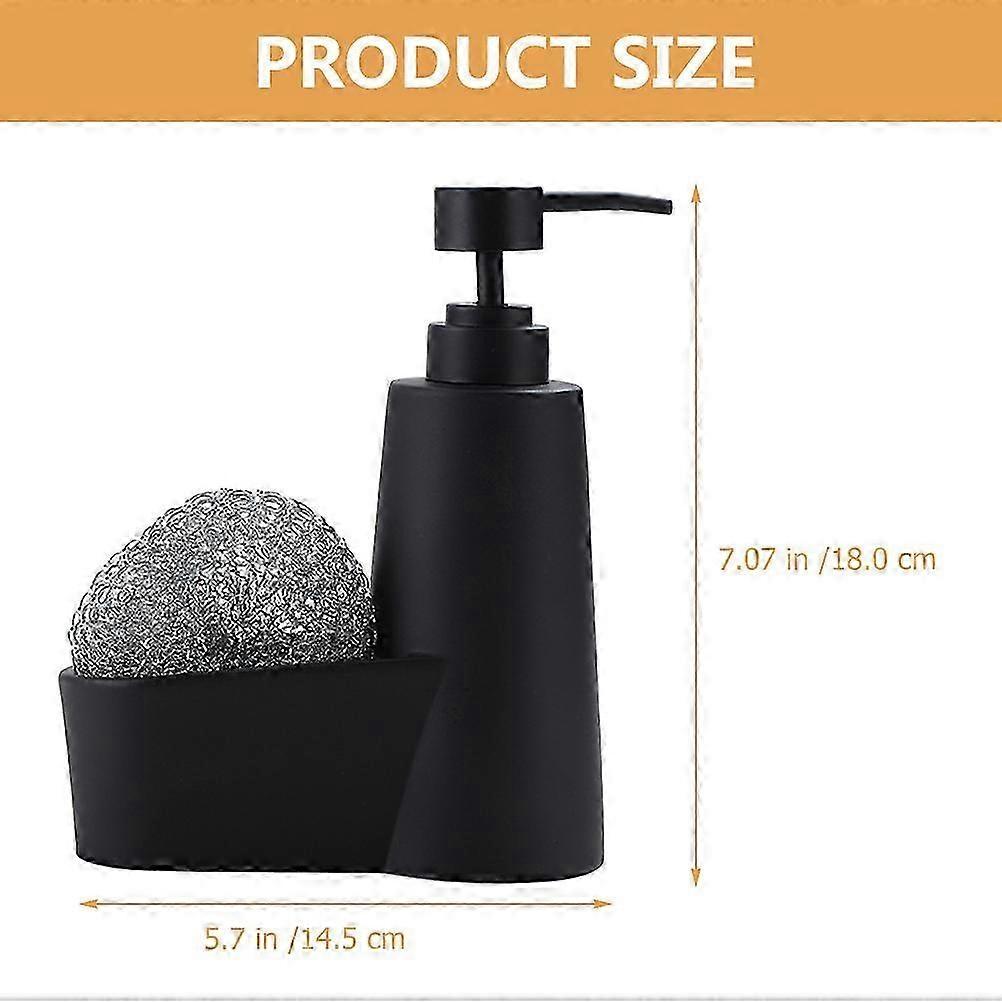 Kitchen Soap Dispenser with Sponge Holder for Storage Use 2Pcs