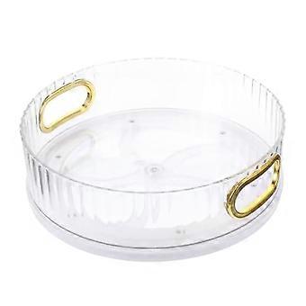 Parfum Tray Make-up Lazy Susans 360 Roterende Make-up Organizer met Hand Ronde Duidelijke Parfum Tray DE