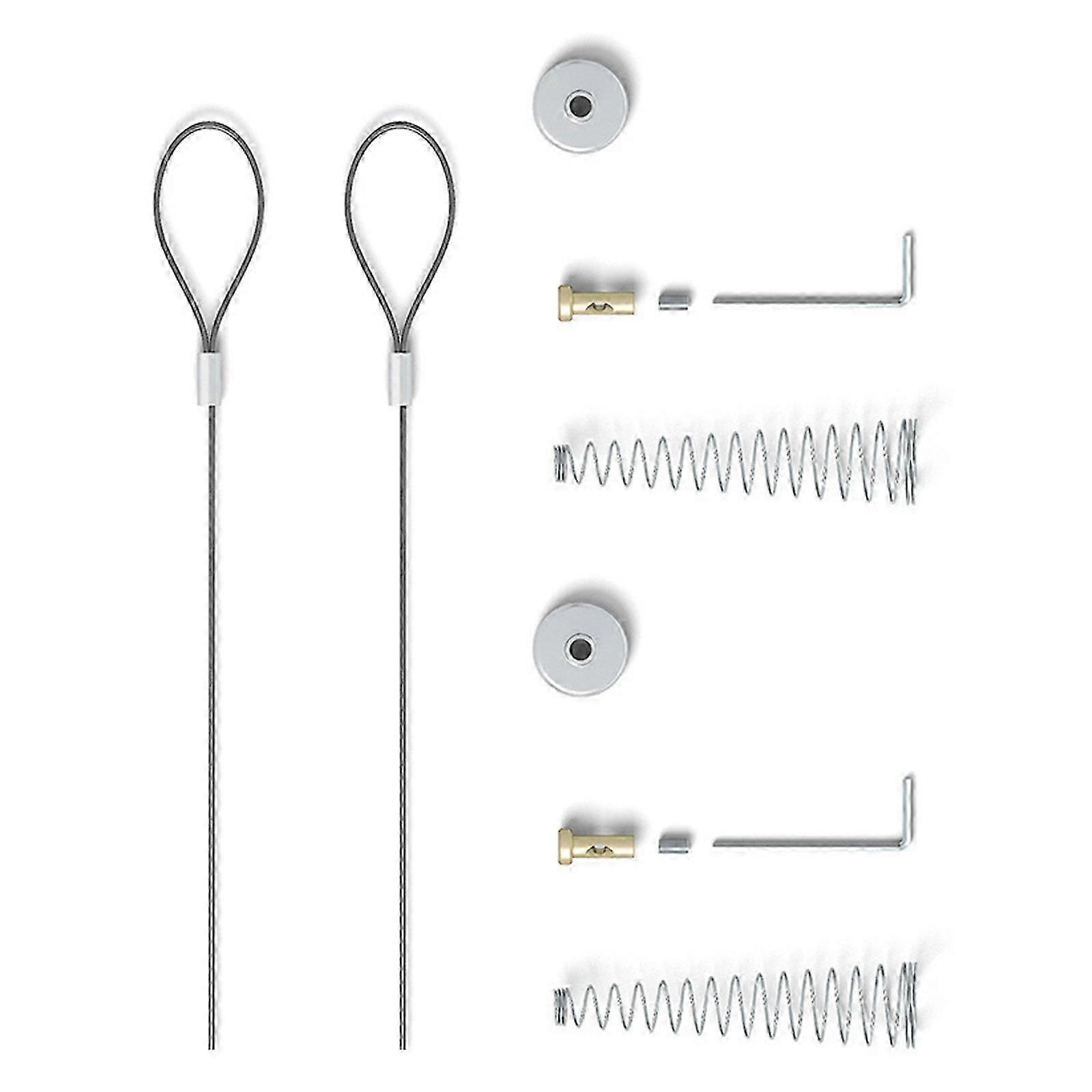 Gate Latches Pulls Spring Set 2 Set Black Coated Alloy for Security Door Operations