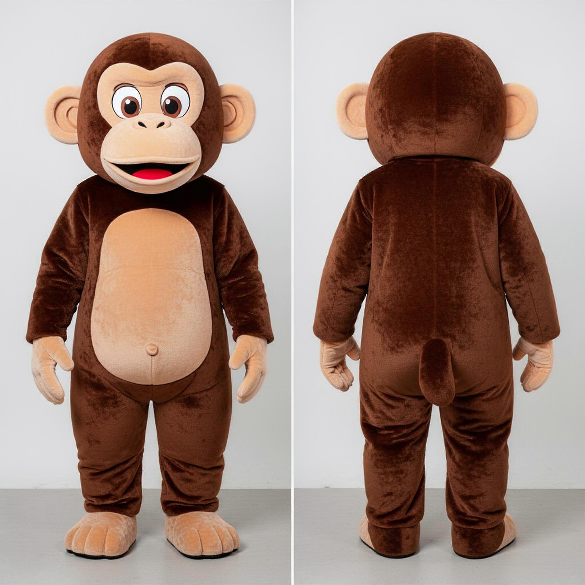MASTICOT Brown Playful Chimpanzee Mascot
