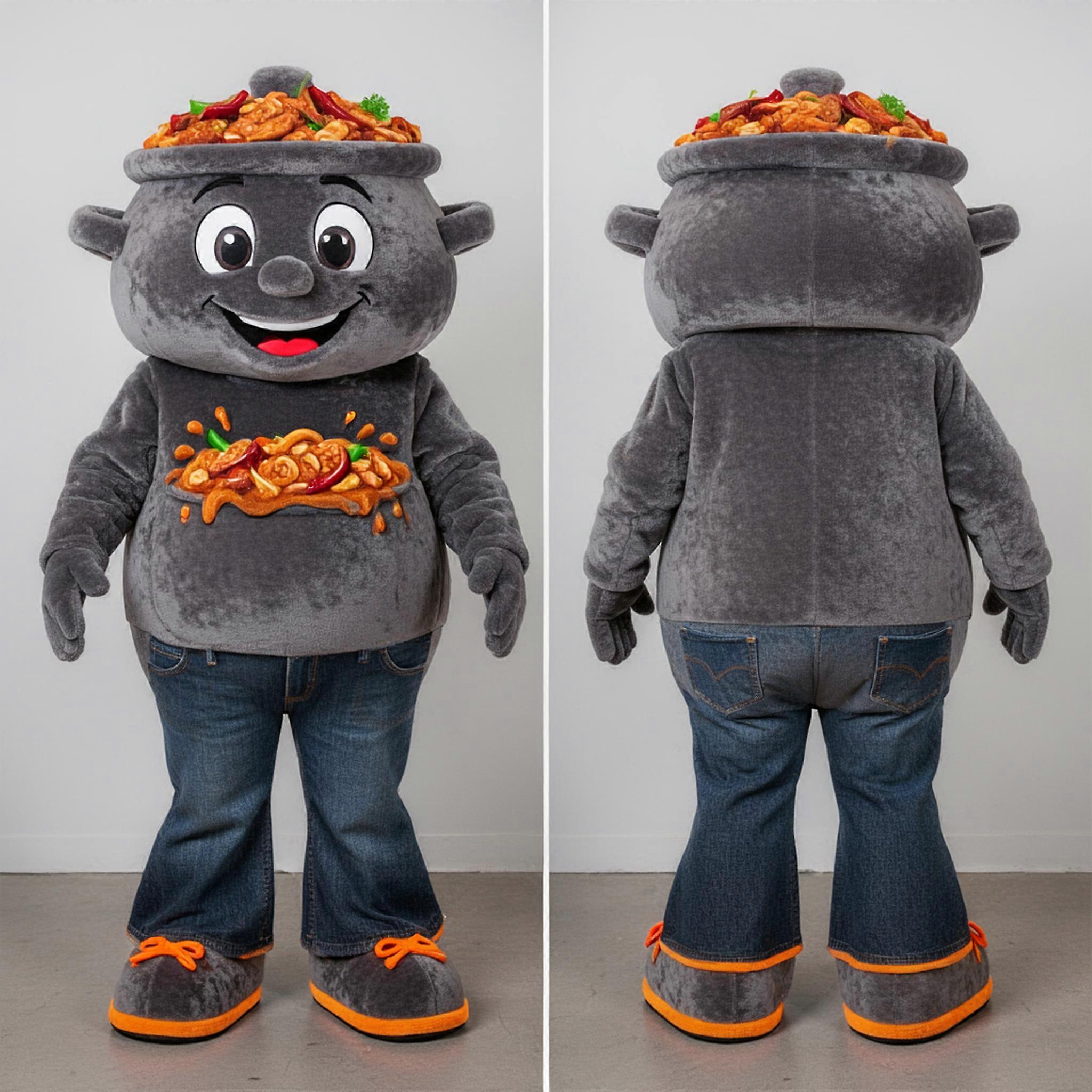 MASTICOT Velvety Gray Jambalaya Mascot
