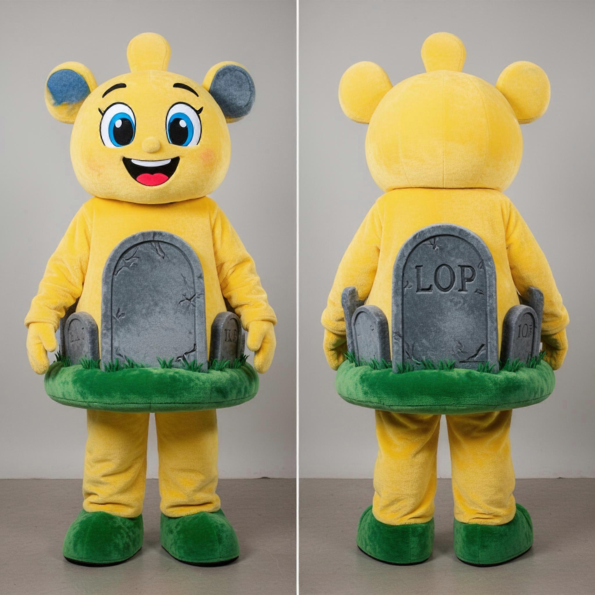 MASTICOT Yellow Patchwork Graveyard Mascot