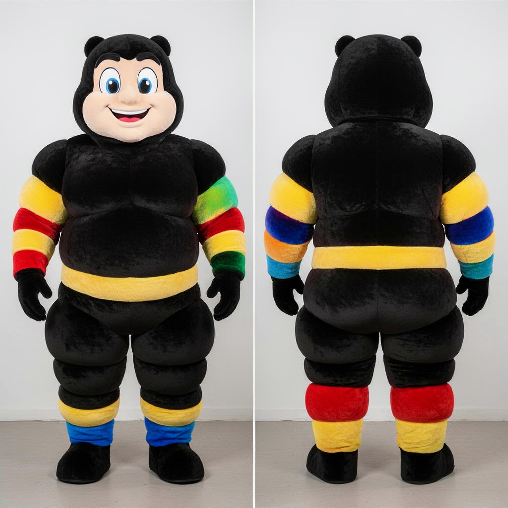 MASTICOT Charcoal Padded Strongman Mascot