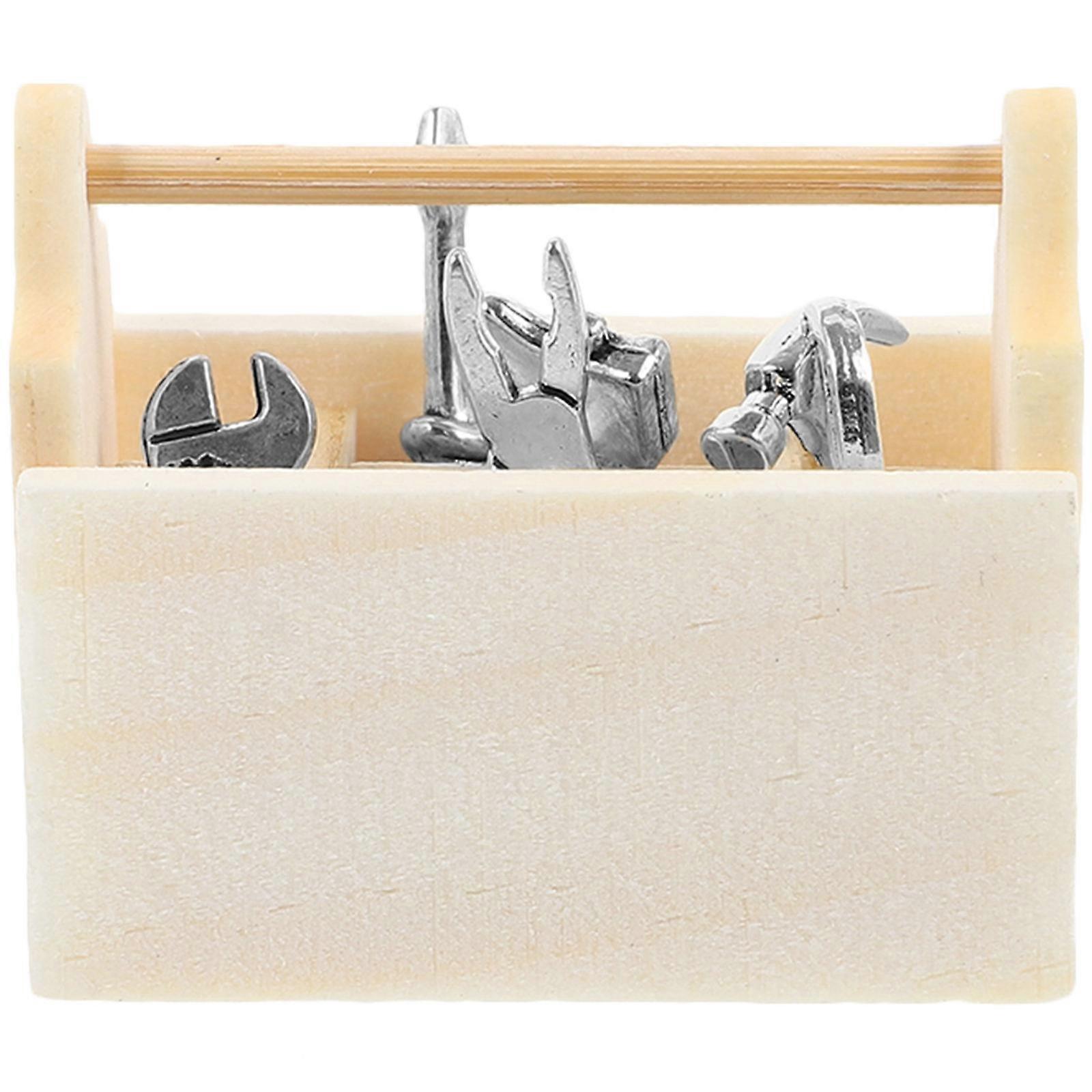Miniature Tools Simulation Dollhouse for Decor 1Set with Tool Box