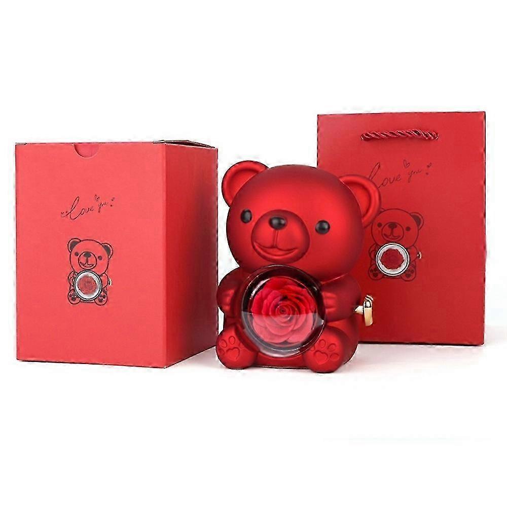 Eternal Rose Rotating Bear Gift