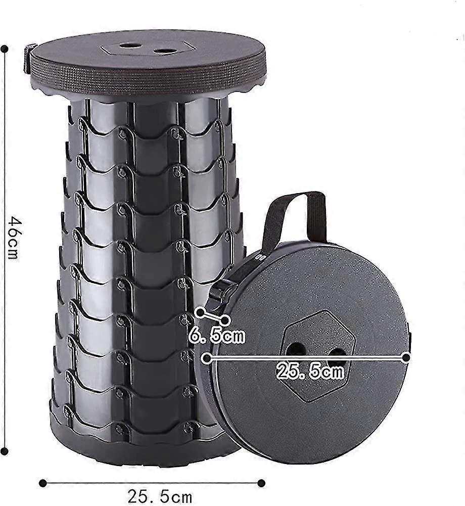 Portable Folding Chair Stool, Adjustable Height Telescopic Stool, Suitable