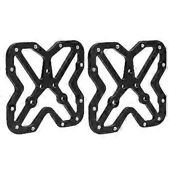 1 Pair Aluminum Alloy Bike Bicyle Large Clipless Pedal Platform Adapters for SPDBlack
