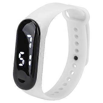 SQCLV Digital Watch LED White Light Plastic Mirror Silicone Strap Sports