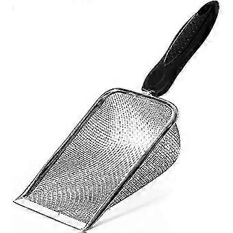 2026 Hot!! Secondary Cat Litter Shovel, Durable Stainless Steel, 2.8mm Small Holes, Ergonomic Handle, Pointed Edge for Corner Cleaning, For Cats, Dogs