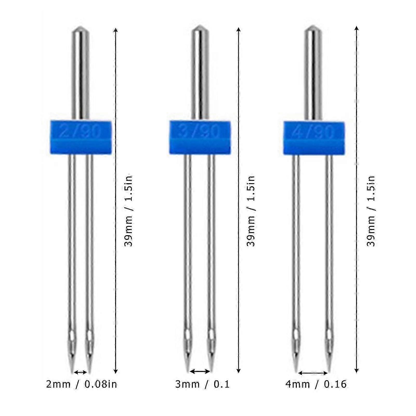 Stainless Twin Needles 18-Piece