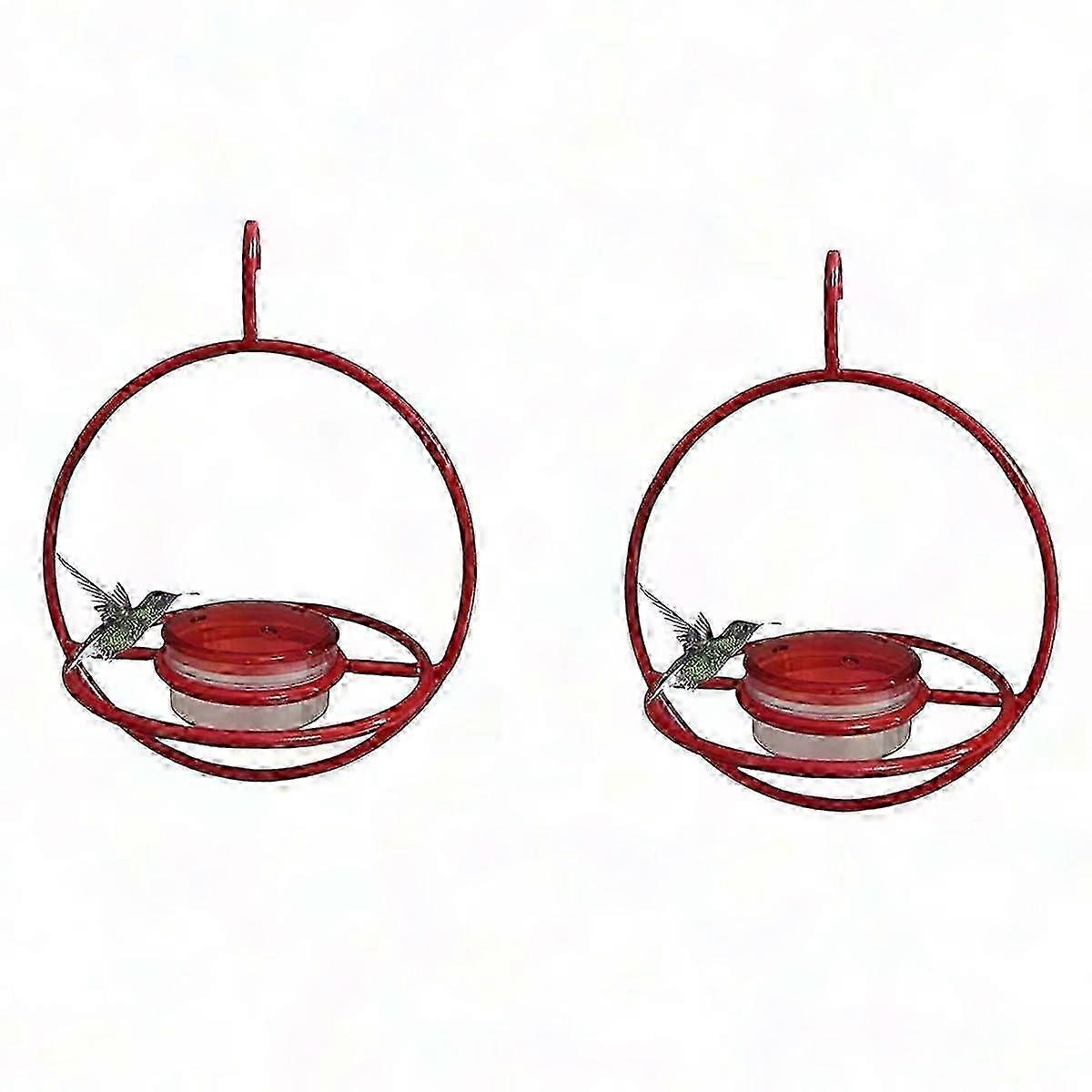 Stackable Circular Hummingbird Feeder with Metal Frame