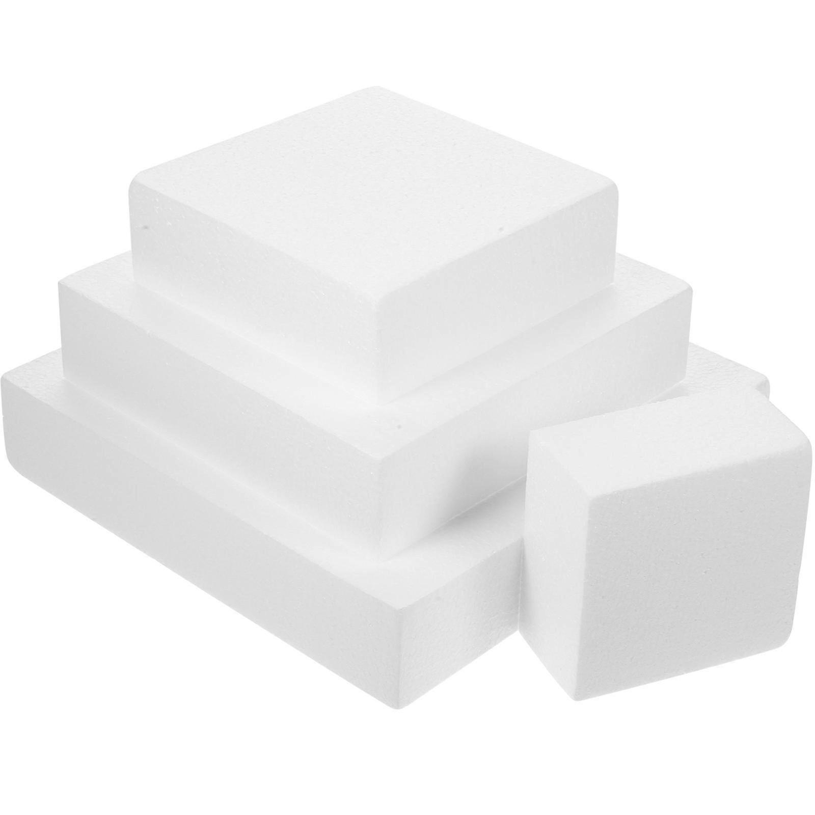 4Pcs Foam Cake Models White Set