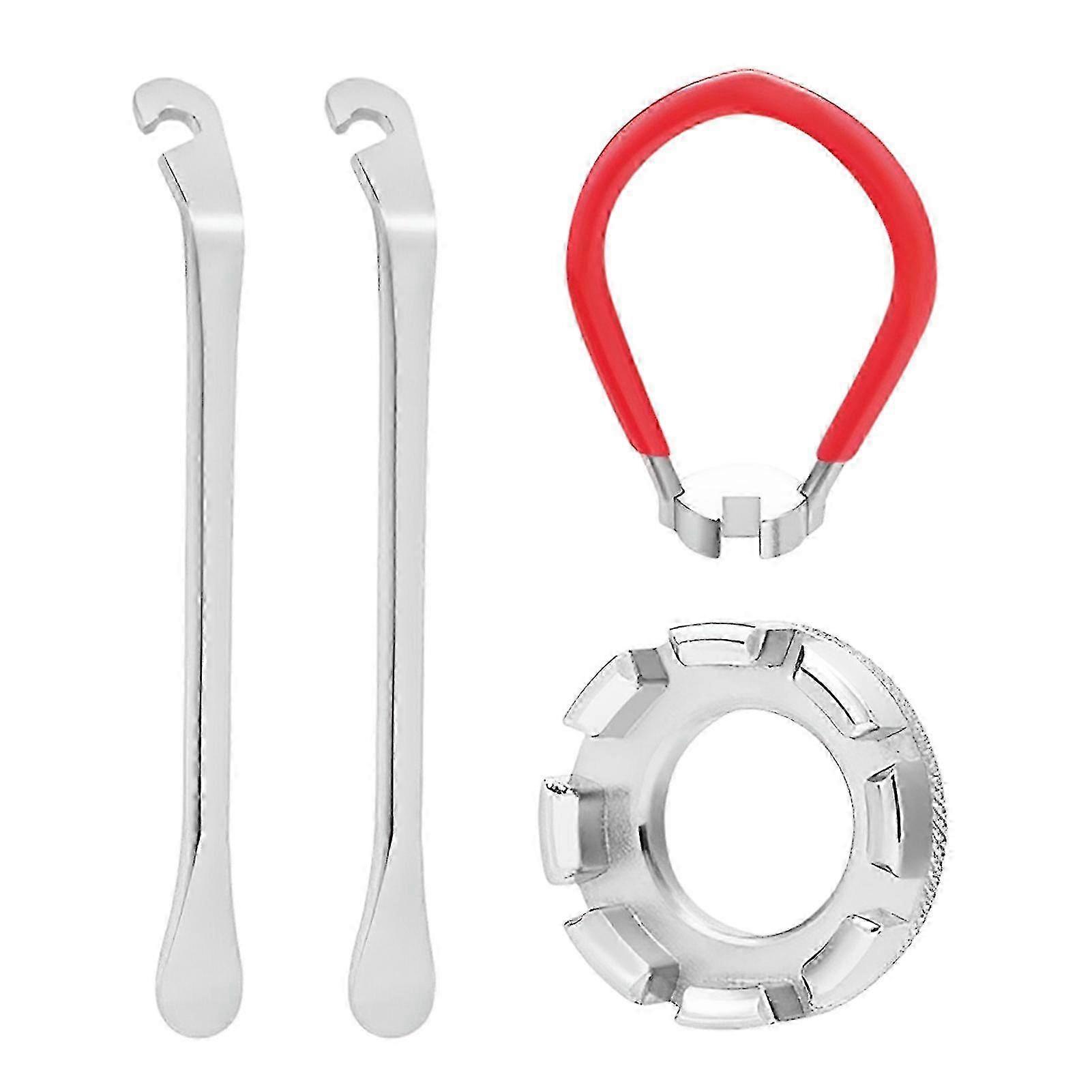 Portable Spoke Wrench Kit With Tire Levers