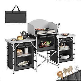 Camping cabinet - Camping kitchen - Foldable camping cabinet - Camping storage cabinet.