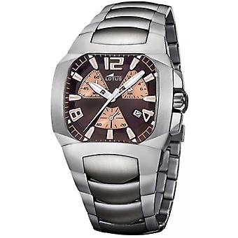 R. lotus code cab cro tit e.marron Quartz Analog Man Watch with Titanium Bracelet 15500/4