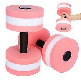 Water Dumbbells Aquatic Exercise for Resistance 2Pcs Pink Eva Foam Pool Dumbbells