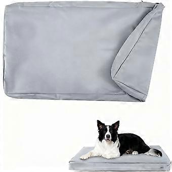 Outdoor waterproof and dustproof dog bed cover, removable and washable dog mattress cover, pet bed pad replacement cover, 102*69*10 cm, gray730