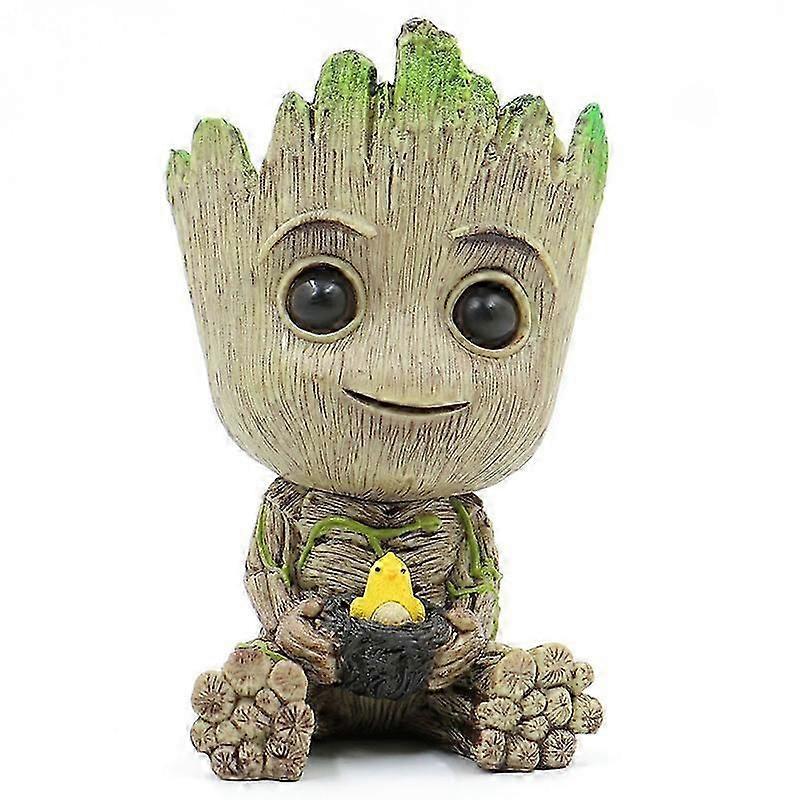 Baby Groot Gray PVC Planter Desk Accessory
