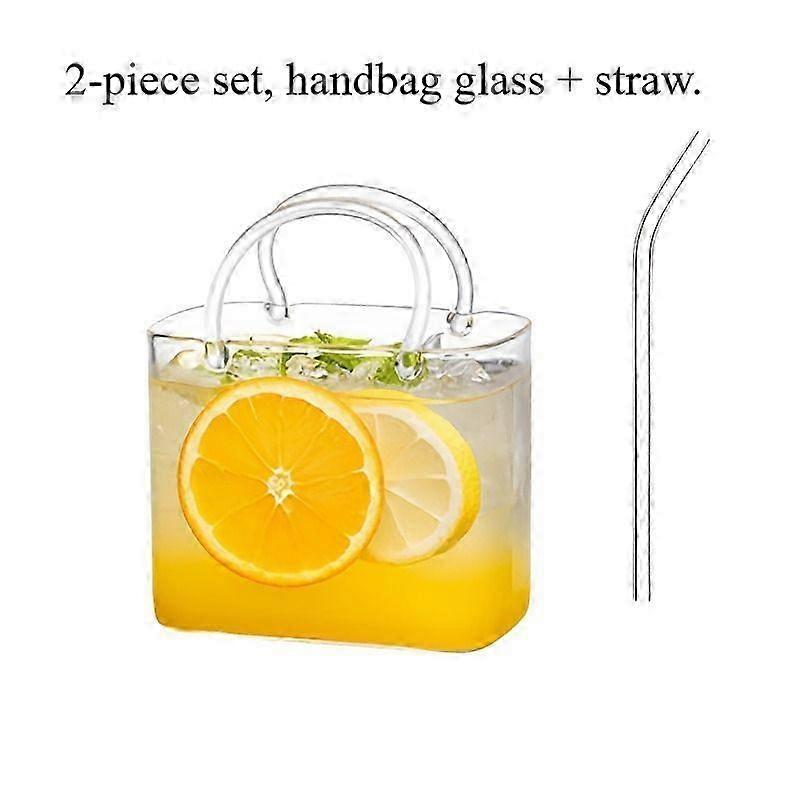 Creative Glass Drink Cup With Straw