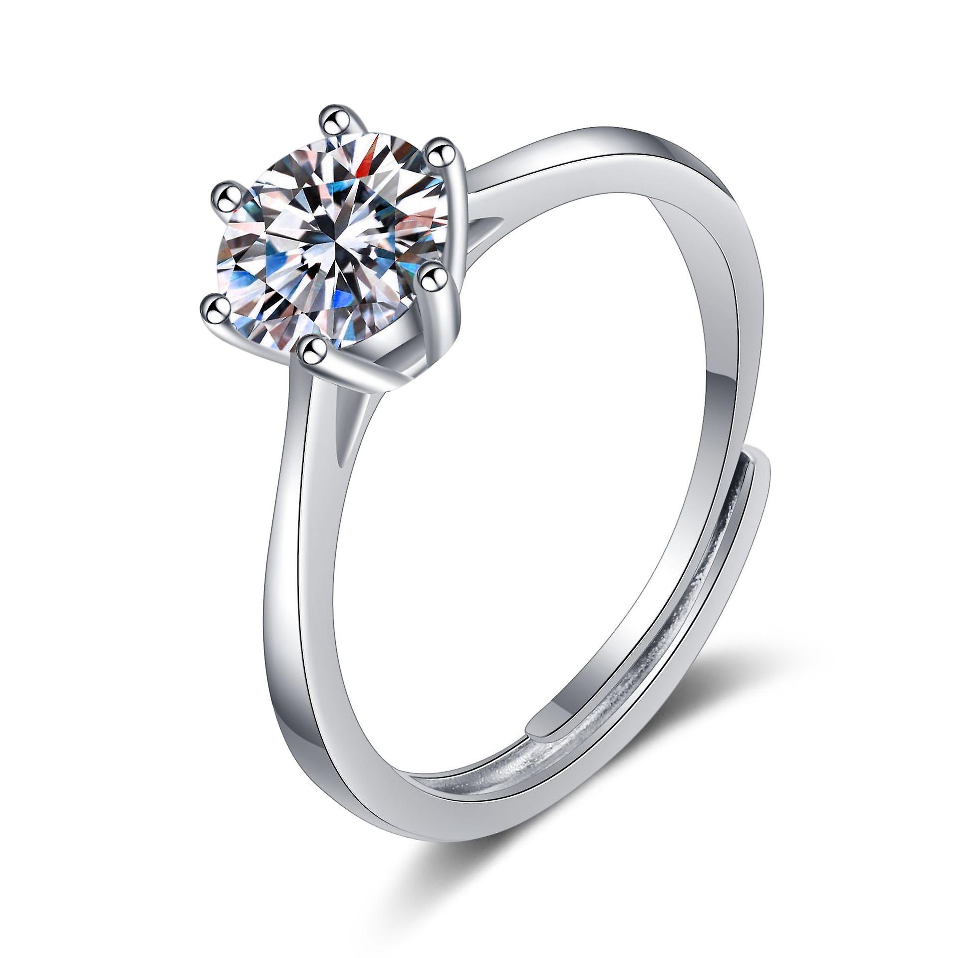 S925 Sterling Silver Moissanite Ring