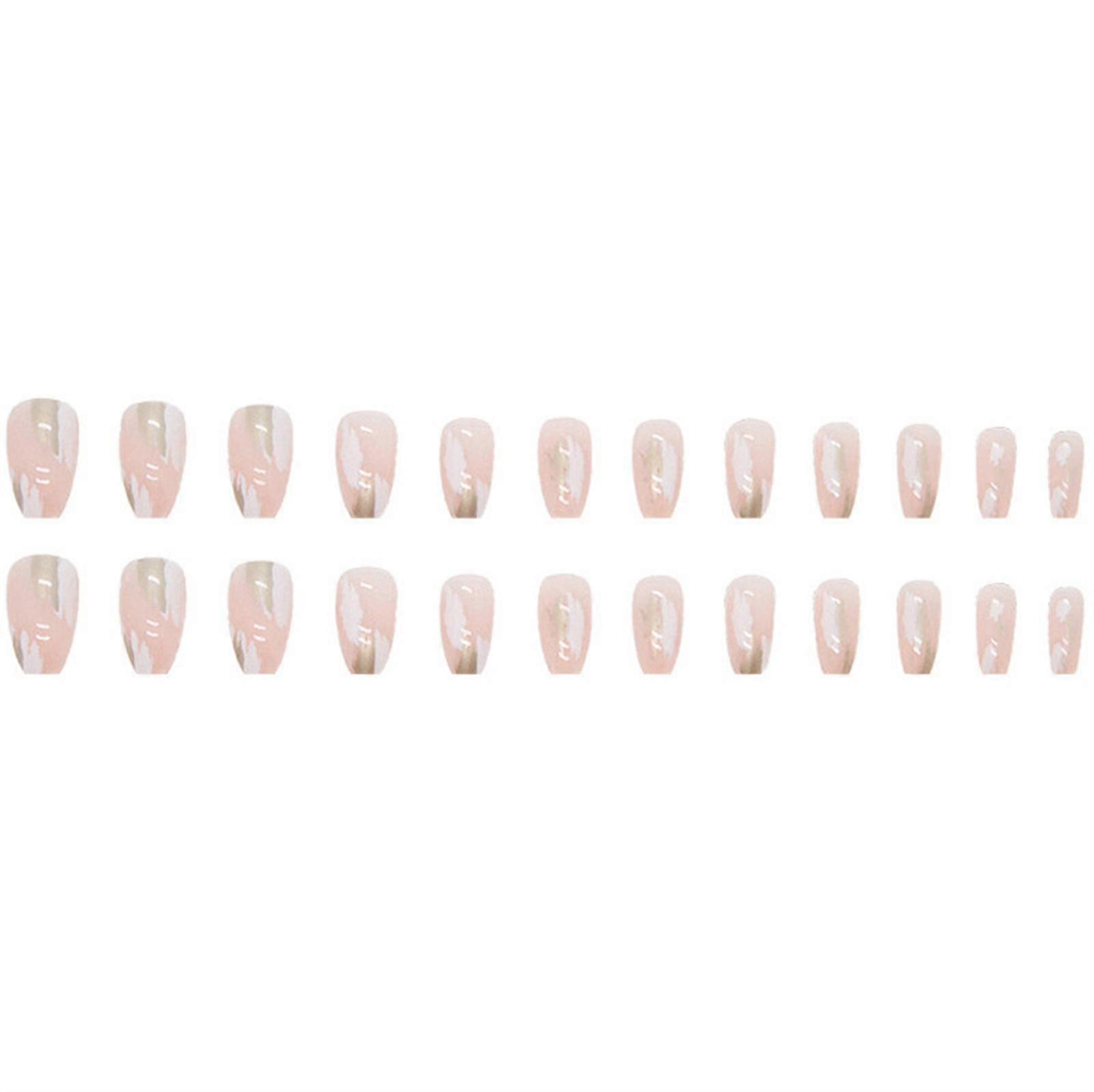 24pcs Long Ballet Press On Nails For Women Long-lasting Unique Design Press-on Nails For Professional Nail Salon