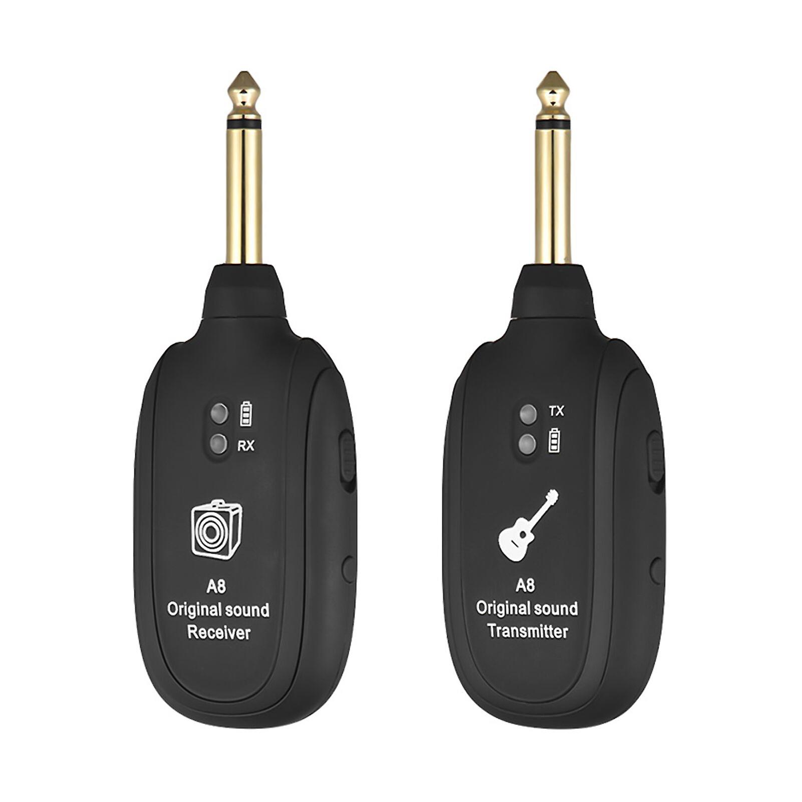 A8 Uhf Wireless Guitar Transmitter Receiver Set 730mhz 50m Range