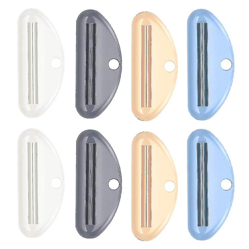 8 Pcs Tube Toothpaste Squeezer Toothpaste Clips D Shape Cream Tube Squeezer Dispenser Clip For Bathroom