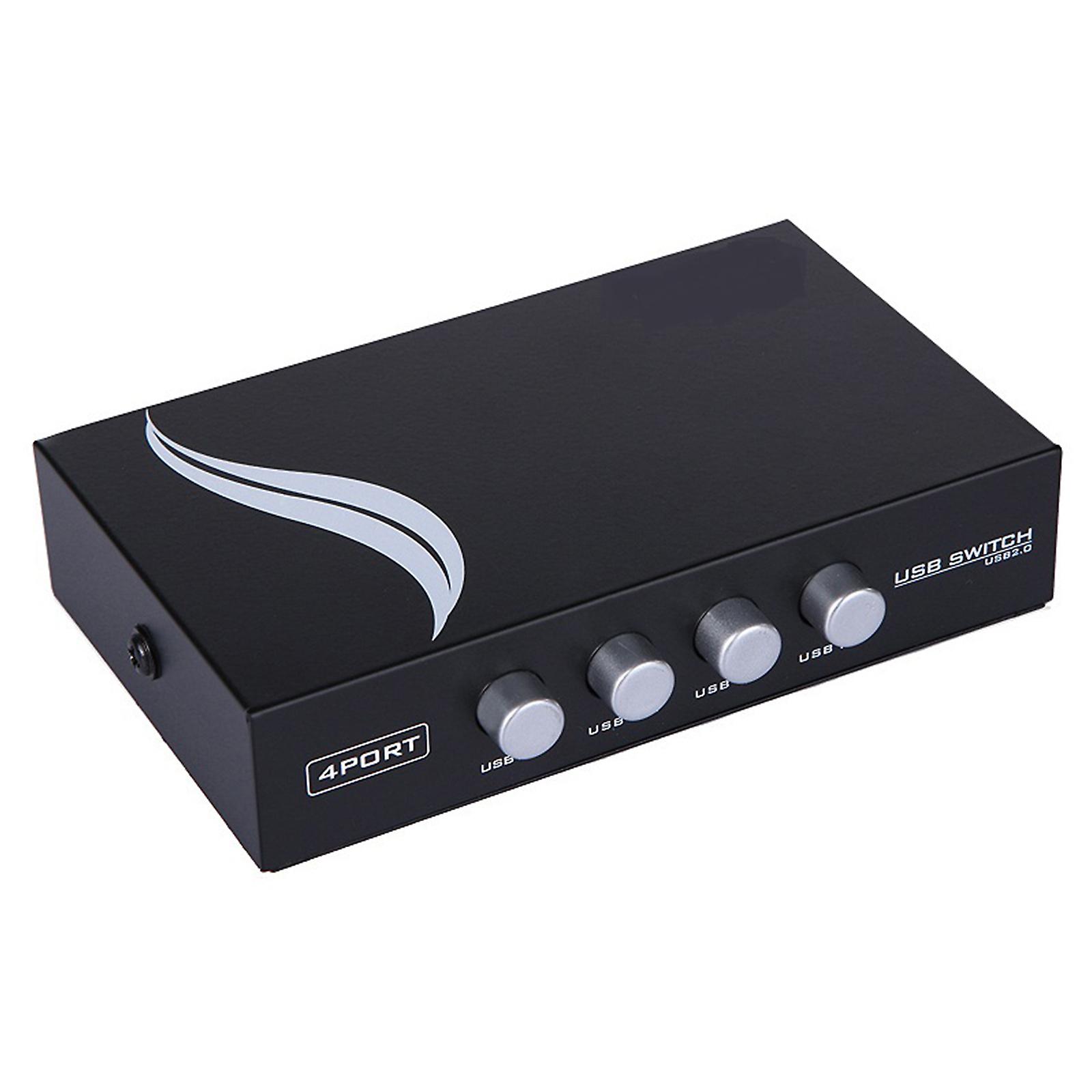 USB 2.0 Selector Switch 4 Port for 4 PC Share 1 USB Device for Printer Mouse