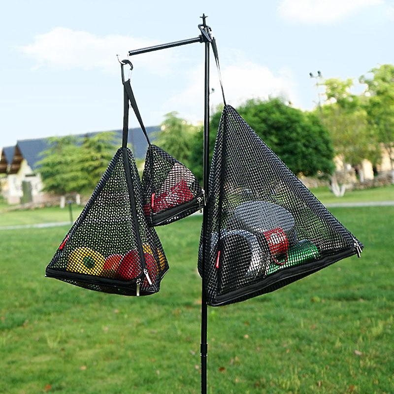 Outdoor Triangular Sun Drying Net Foldable Storage Net Camping Hanging Net Storage Basket Pvc Hanging Net Bag