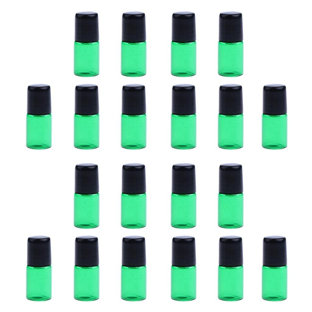 20 Pieces Empty Glass Roll On Bottles for Essential Oil Perfume 2ML Purple