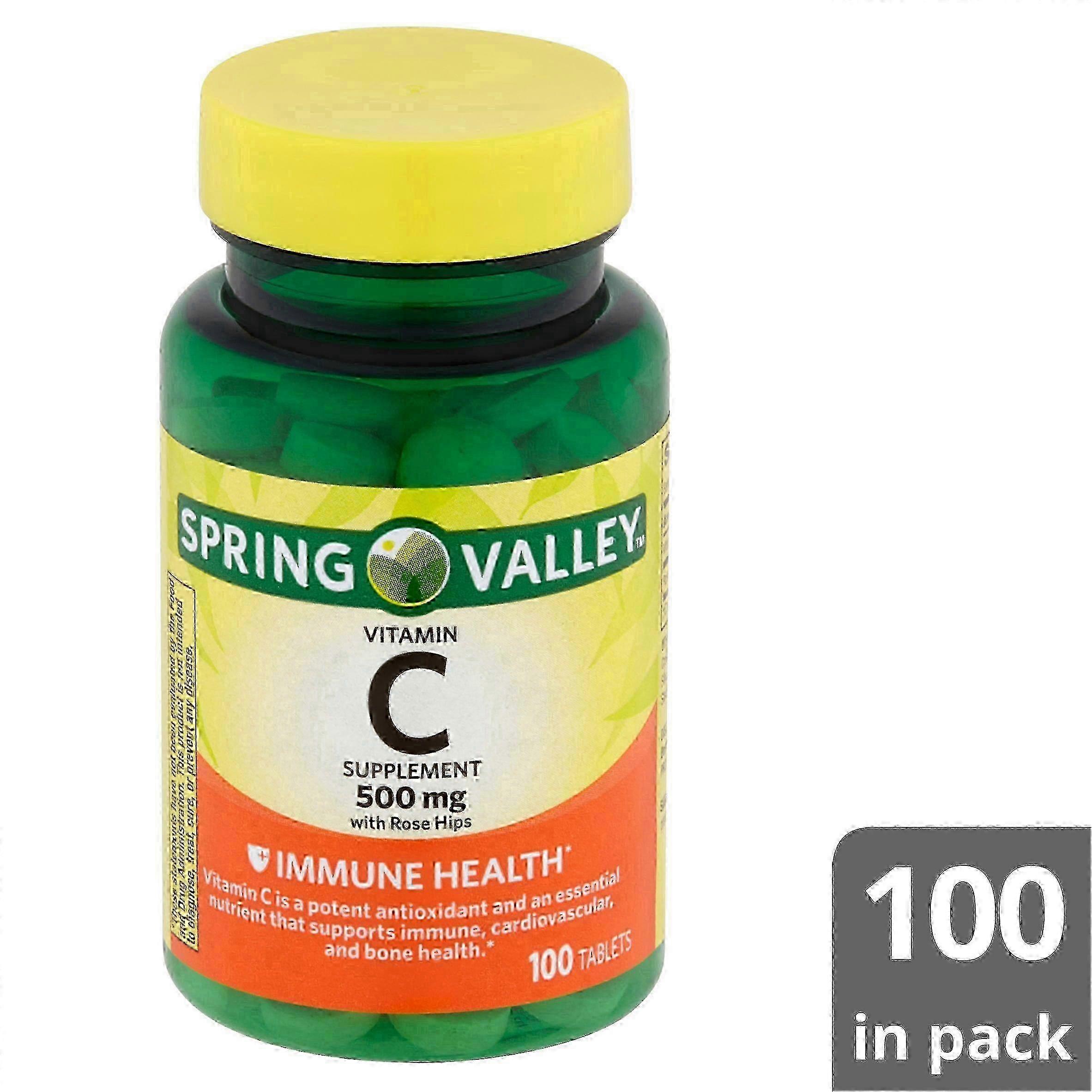 Supliment de vitamina C Spring Valley cu măceșe, 100 H
