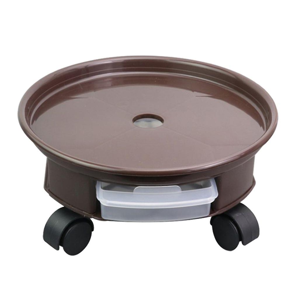 Plant Caddy - Round Saucer Tray With Rolling Trolley, Diameter 38 Cm