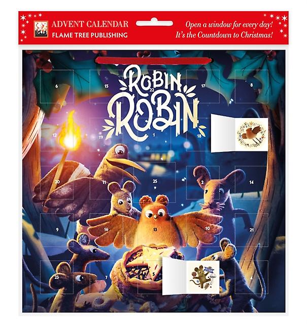 Aardman Robin Robin Advent Calendar With Stickers Calendar Book