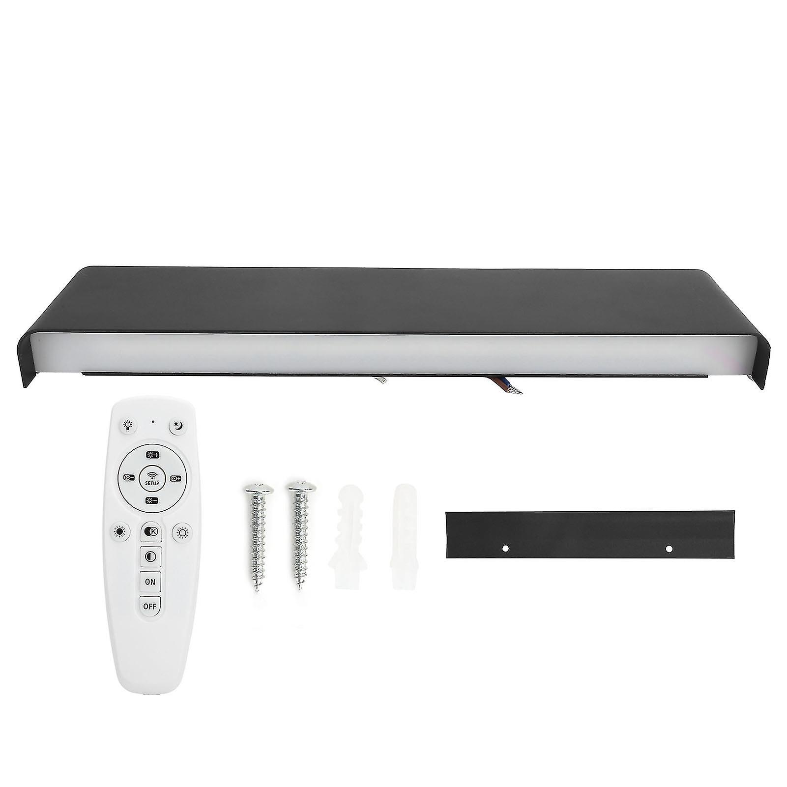 40Cm Wall Lamp With Tricolour Temperature 2.4g App Remote Control Led Aluminum Light For Home Lightingblack Shell