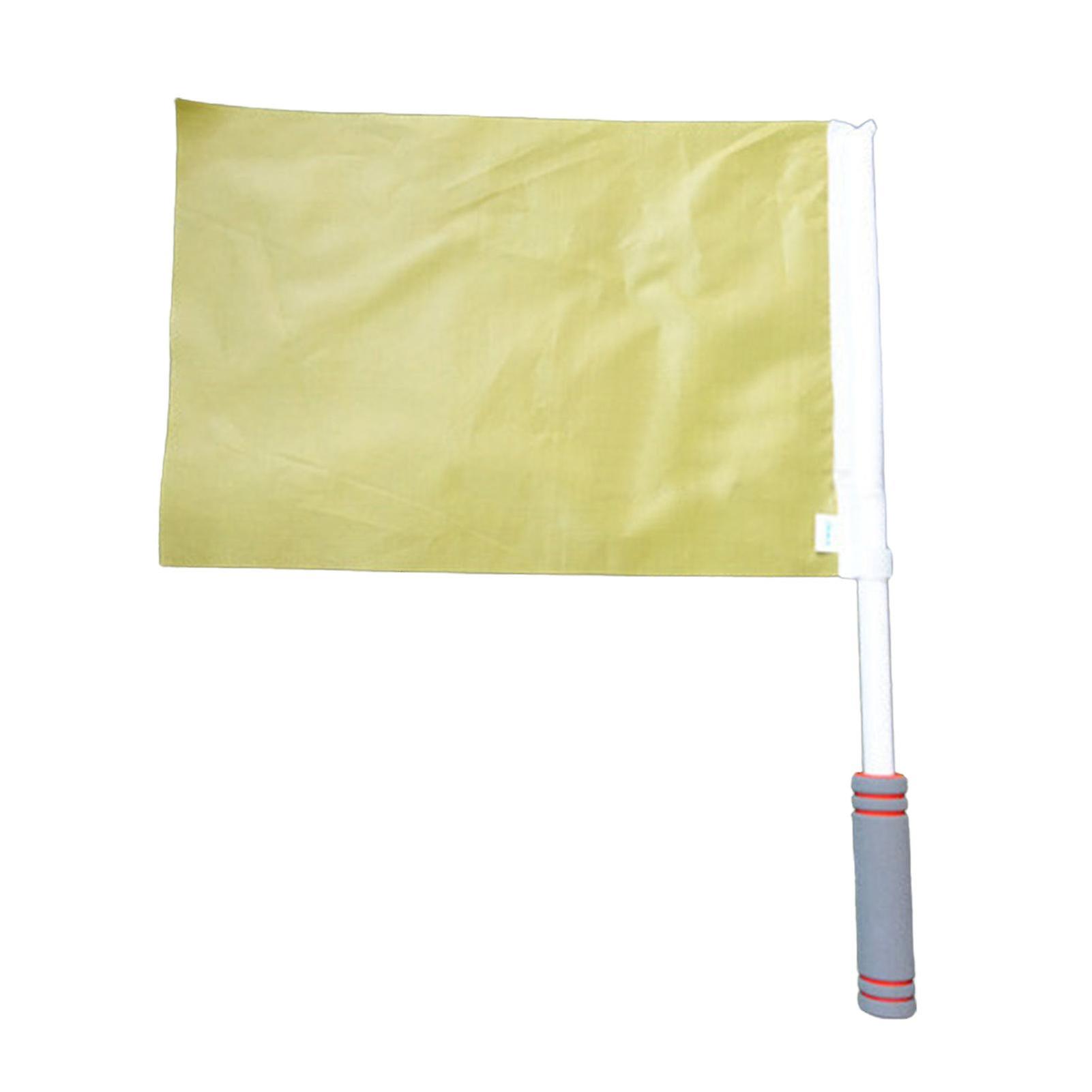 Compact Soccer Linesman Flag Anti-slip Bright Color Sweat Absorption Handle Referee Flag For Football Training