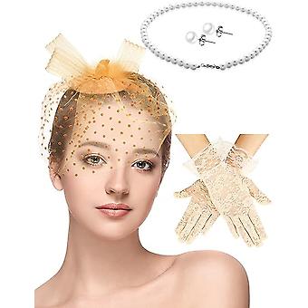 Pieces Fascinators Hat For Women Headband Tea Party With Short