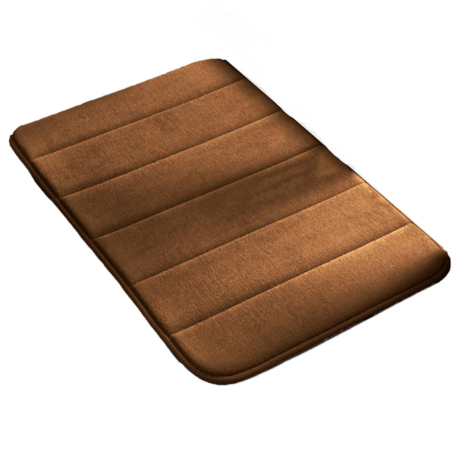 Bathroom Absorbent Memory Foam Mat Anti-Slip Thick Coral Fleece Doormat for Shower Bathroom Floors