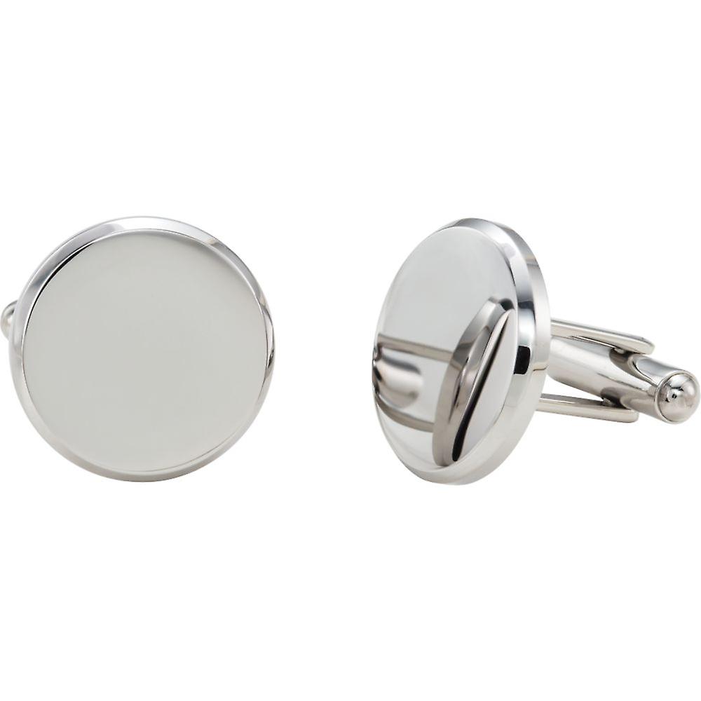 Stainless Steel Polished Round Cuff Links-Cuff Link for Men