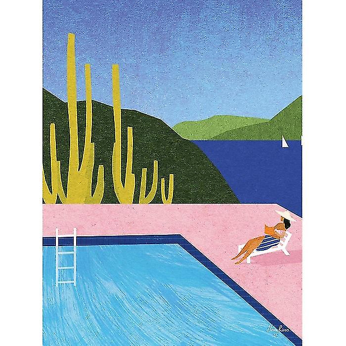Henry Rivers Swimming Pool I Canvas Print