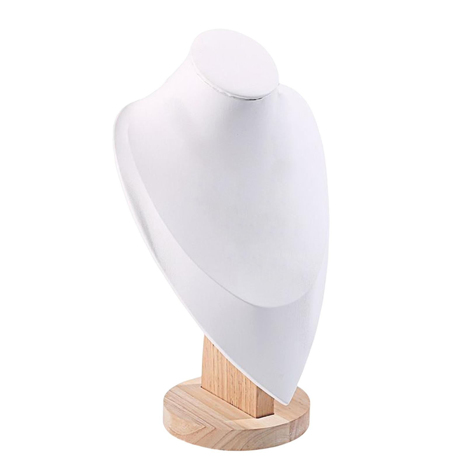 Manichino Collana Espositore in Legno con Base per Orecchino Pendente Showroom L