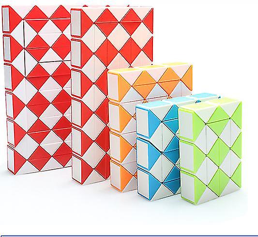 48 parties Snake Design Twisted Cube Deformation Ruler, Kids Puzzle Jouet éducatif Az16585
