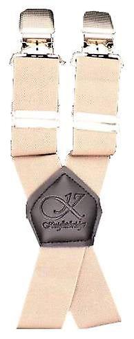 Knightsbridge Neckwear XL Plain Clip Style Braces - Beige
