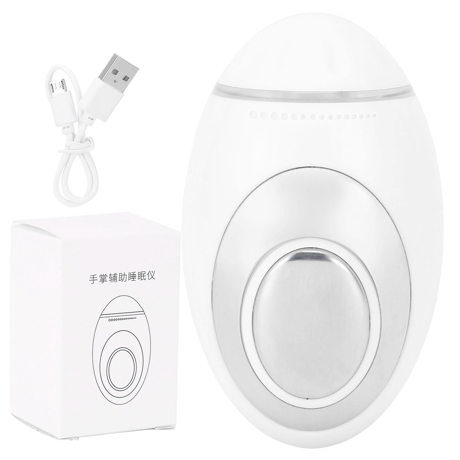 Mini Sleep Device 2Mode USB Charging UltraLight Material Portable Lightweight Sleep Device for Home(Blanc )