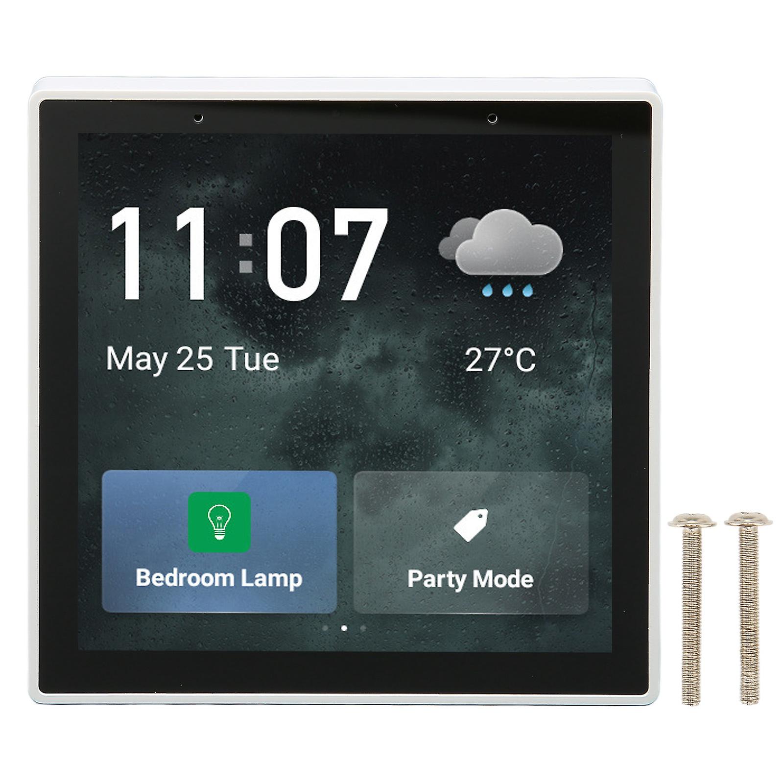 4in LCD Touch Smart Wall Switch with Time, Weather & Tuya Support, 100-240V