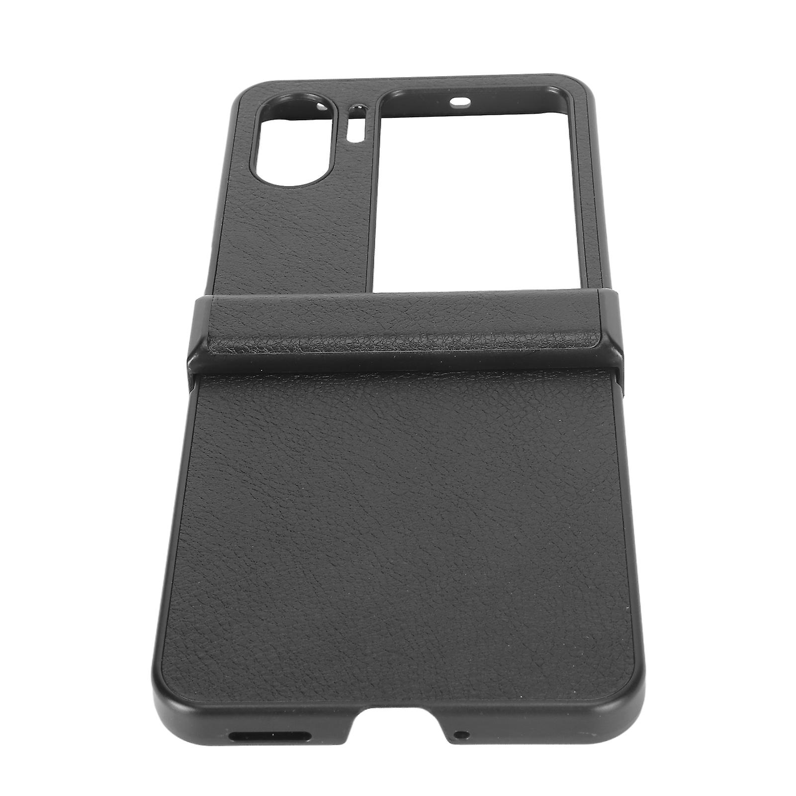 Folding Phone Case Scratch Resistant Flip Phone Protective Case for Oppo Find N2 Flip Black 