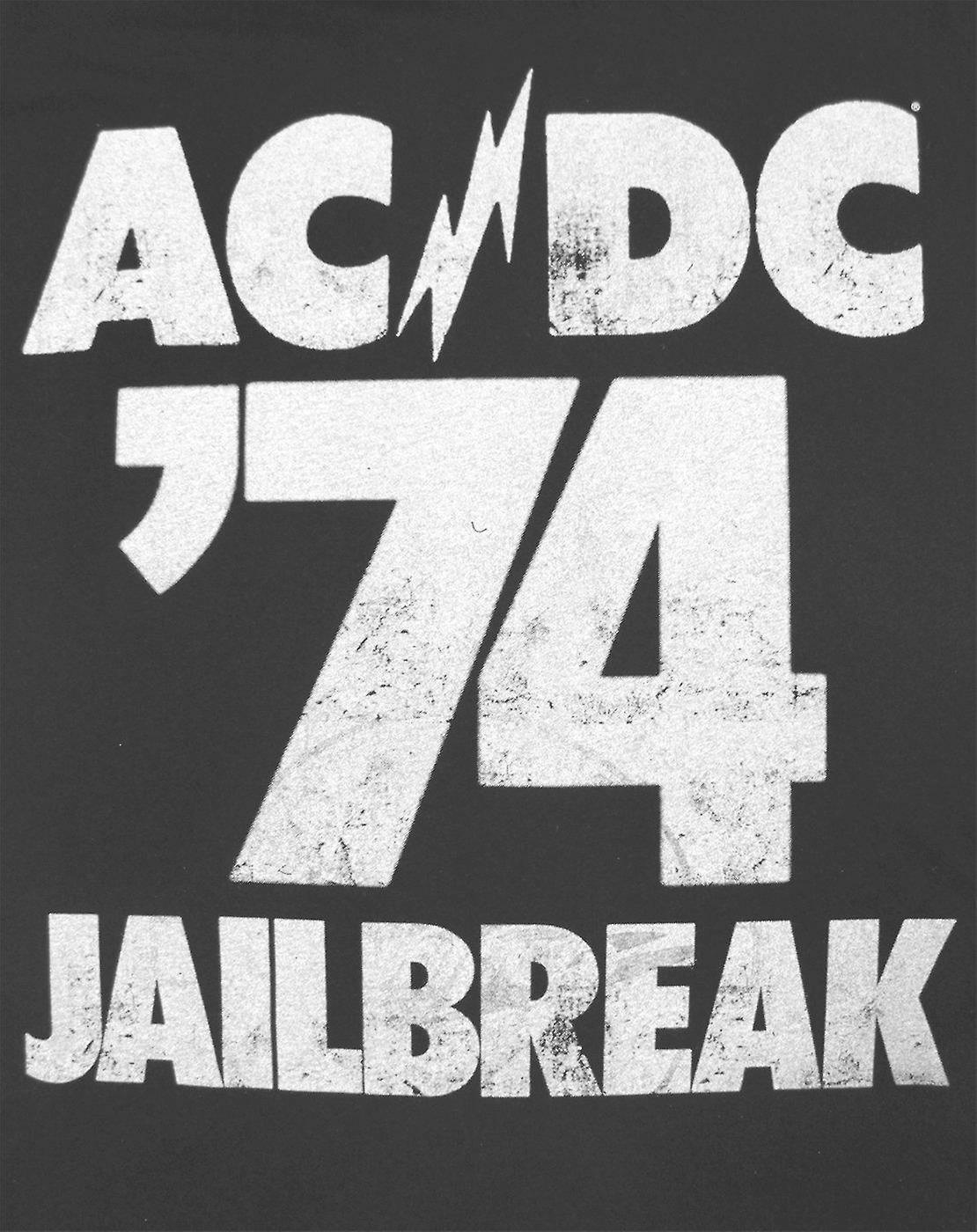 Amplified Clothing Womens Short Sleeved T-Shirt Grey Ac/Dc Jailbreak ...