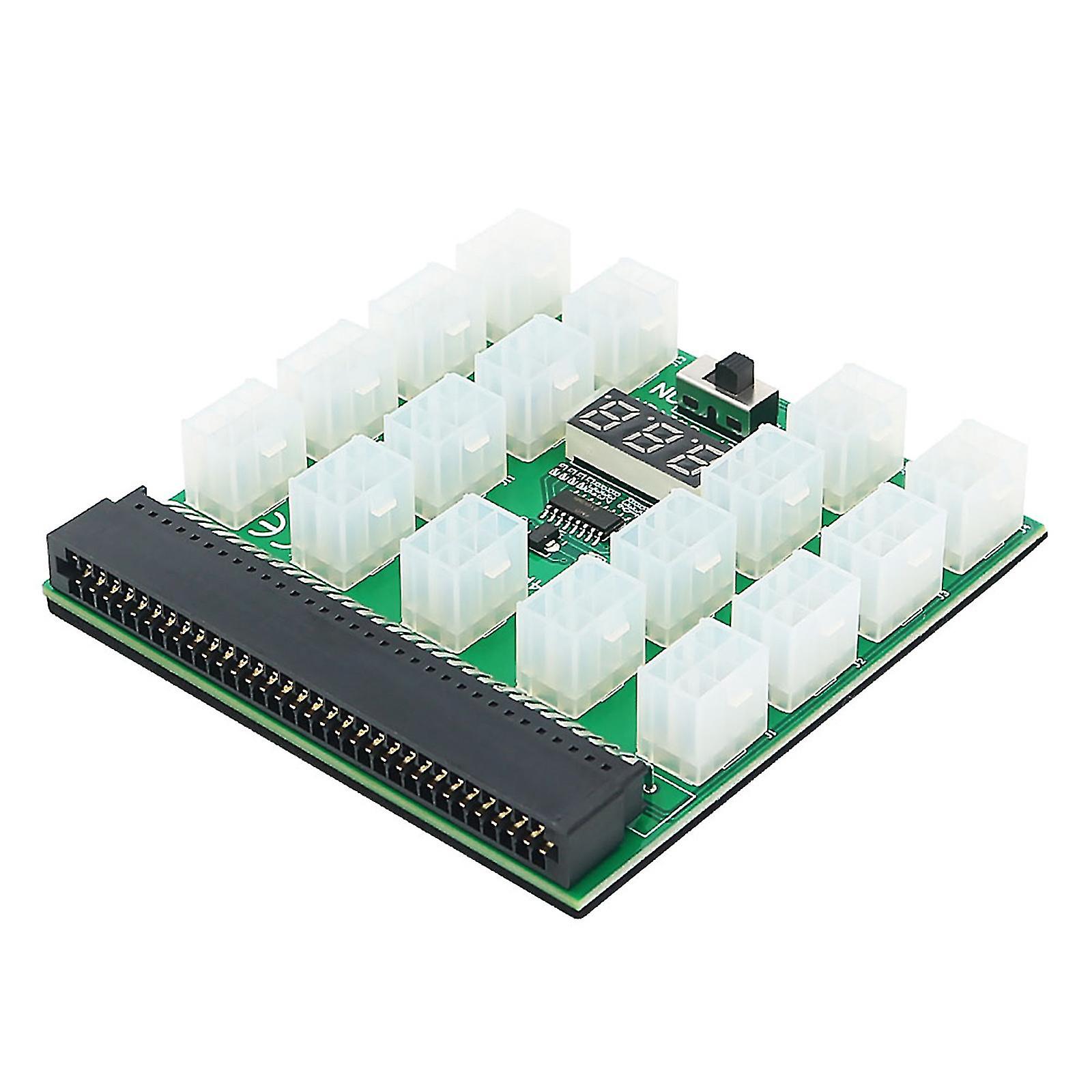 17 X 6-pin Ethereum Eth Btc Mining Power Supply 12v Gpu/psu Breakout Board