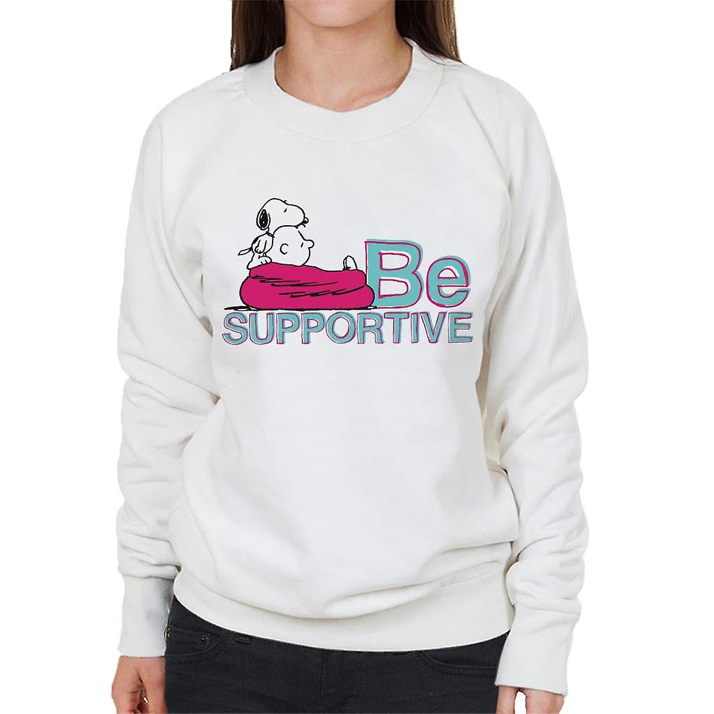 Peanuts Snoopy Being Supportive For Charlie Brown Women's Sweatshirt