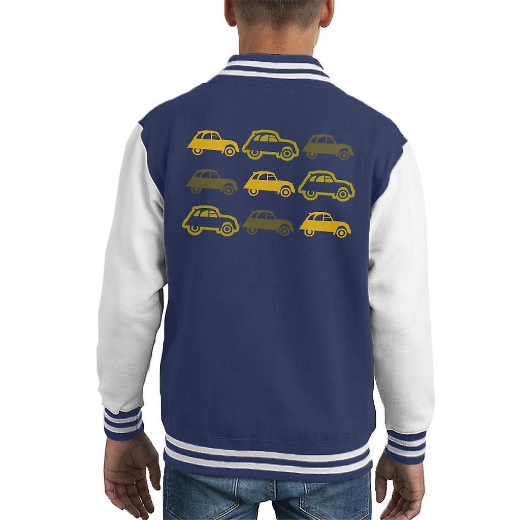 Citroen Vintage 2CV Pattern Kid's Varsity Jacket