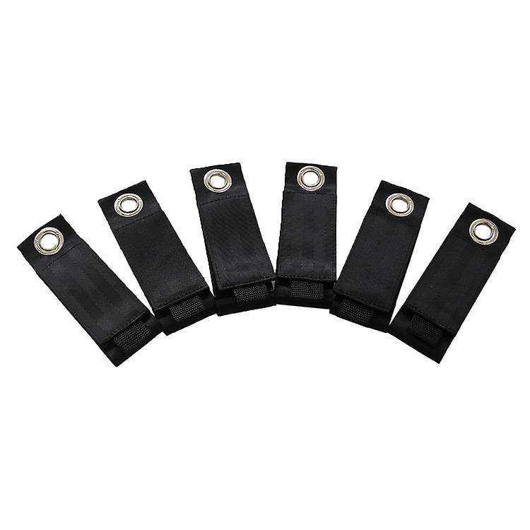 Cable Straps Black Reusable Cable Ties, Hook and Loop Fastener Strap for Cable Management 6 Pcs